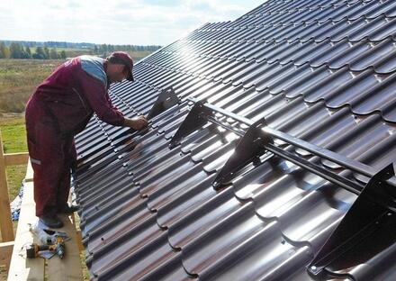 Установка снегодержателей