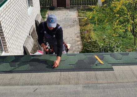 Монтаж гибкой черепицы